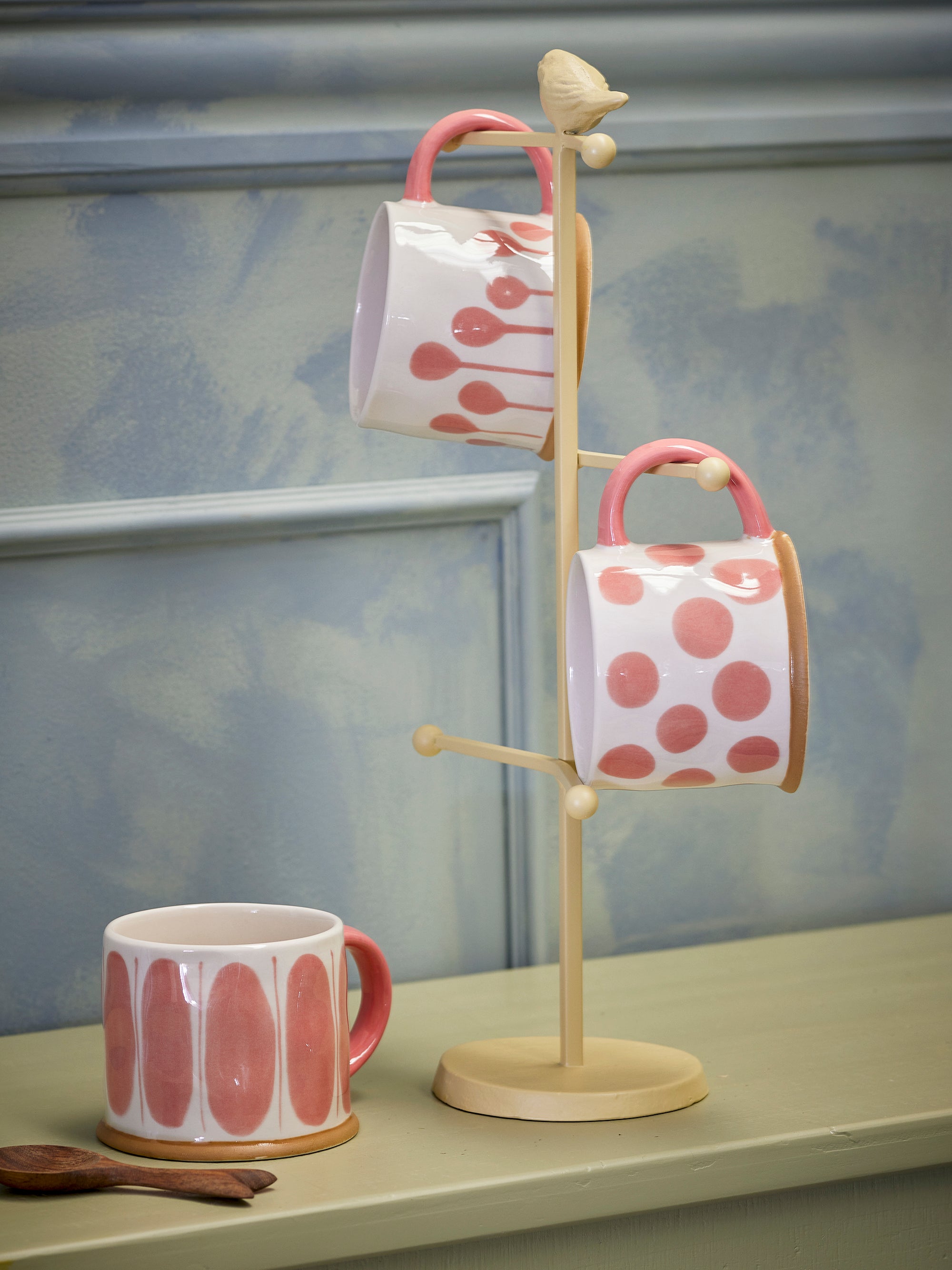 Linora Mug, Rose, Stoneware