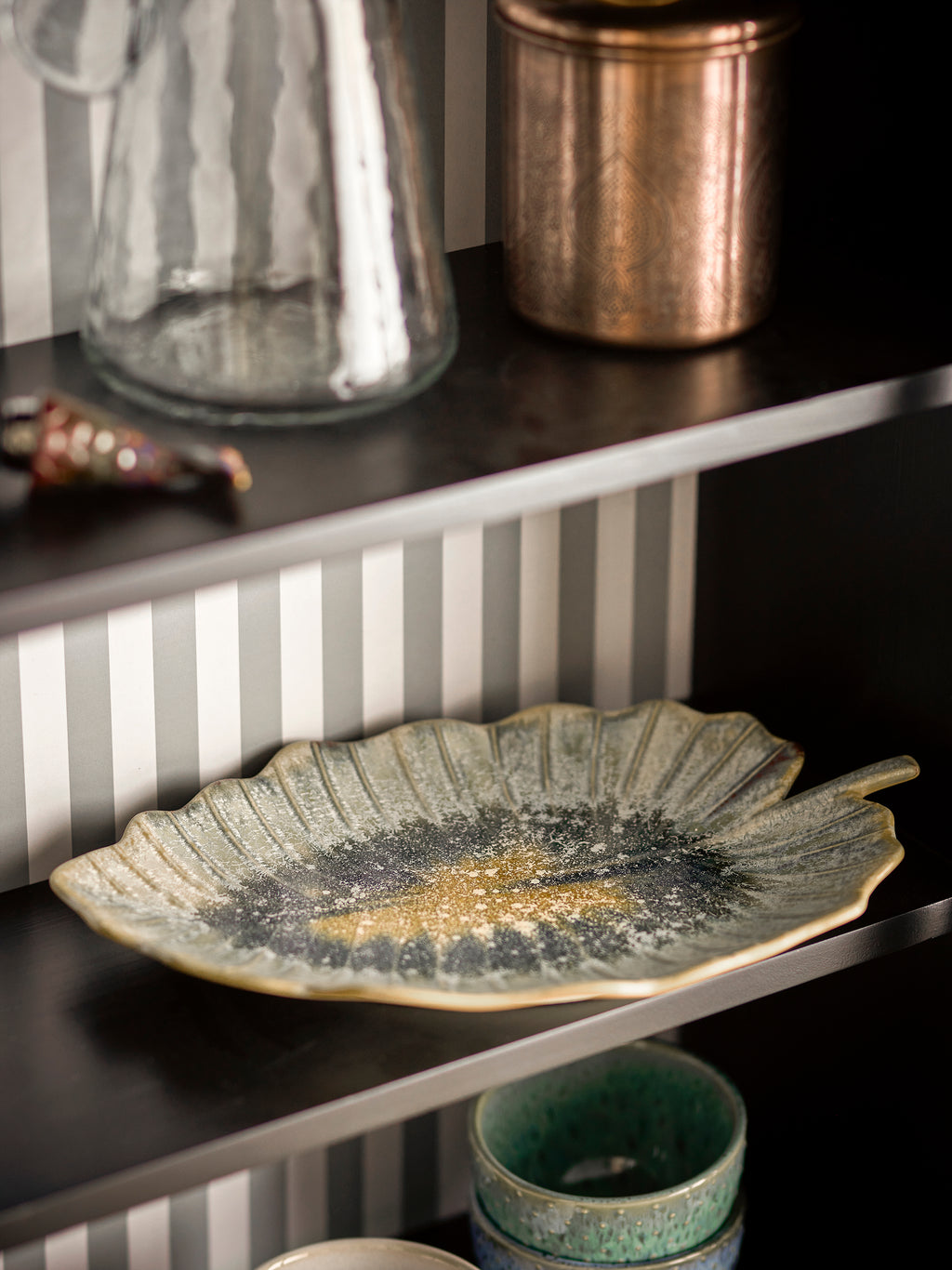 Dorreen Serving Plate, Blue, Stoneware