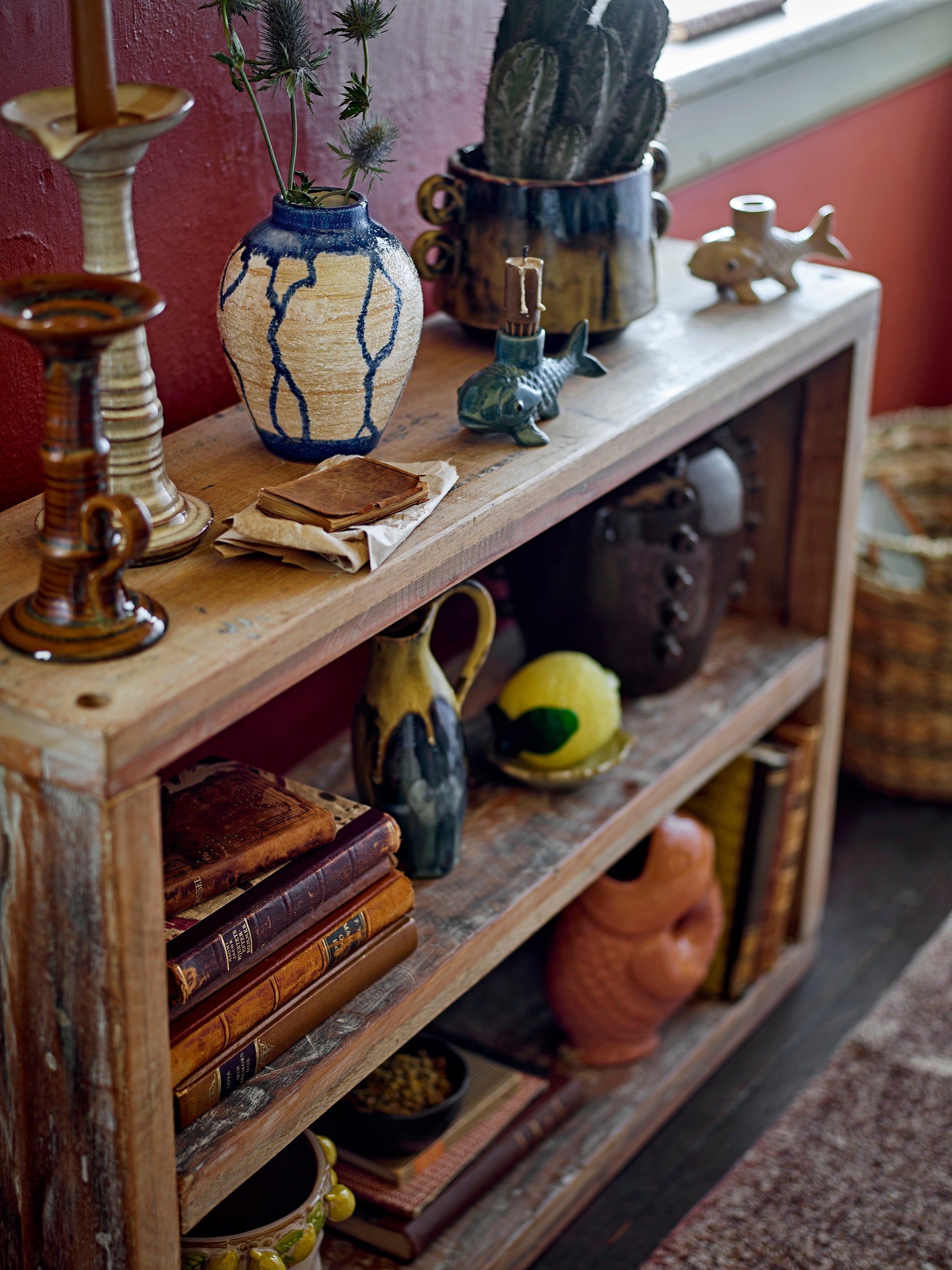 Burne Candle Holder, Multi, Stoneware