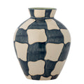 Check Vase, Multi, Stoneware