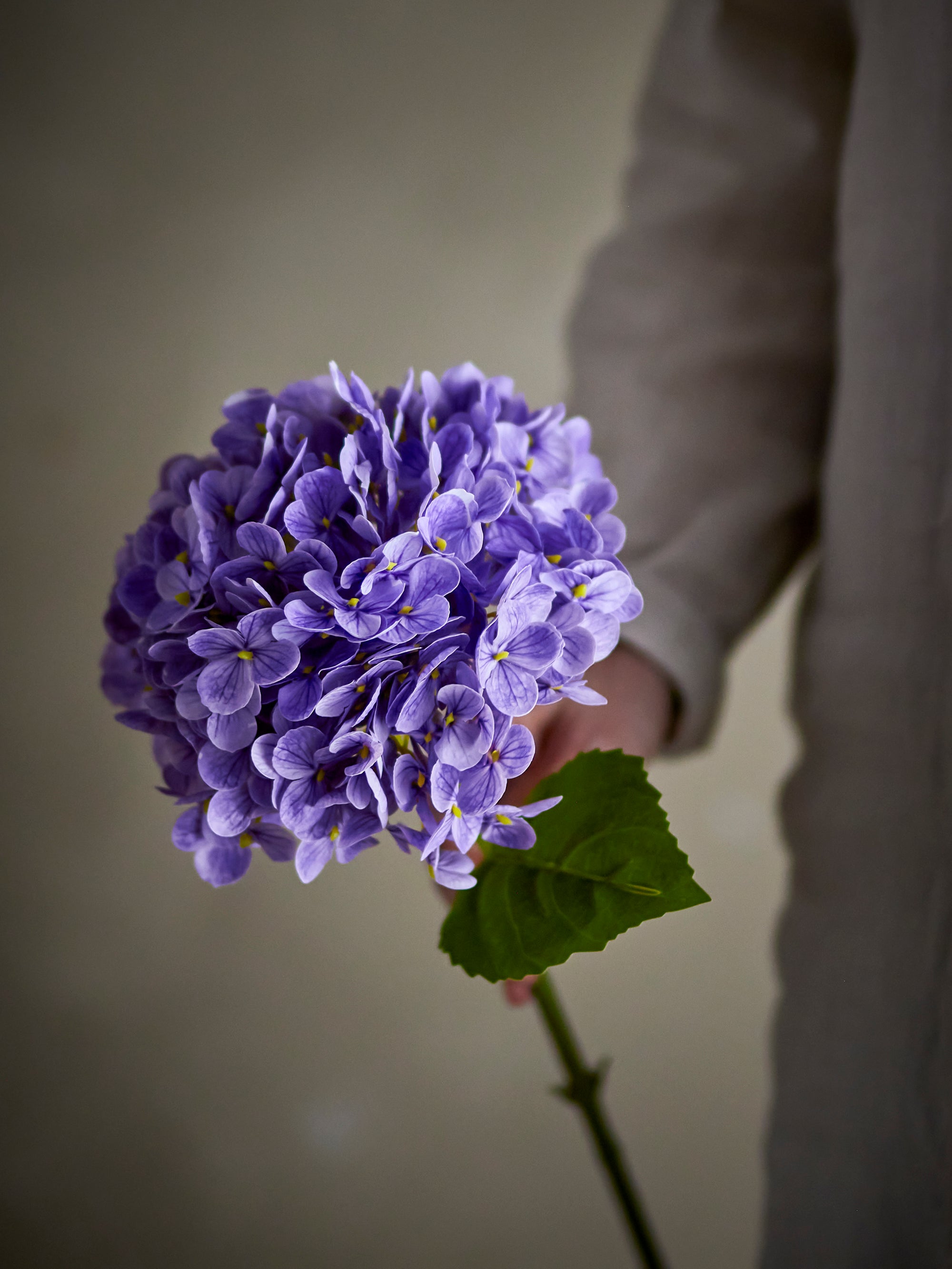 Hydrangea Stem, Purple, Artificial Flowers
