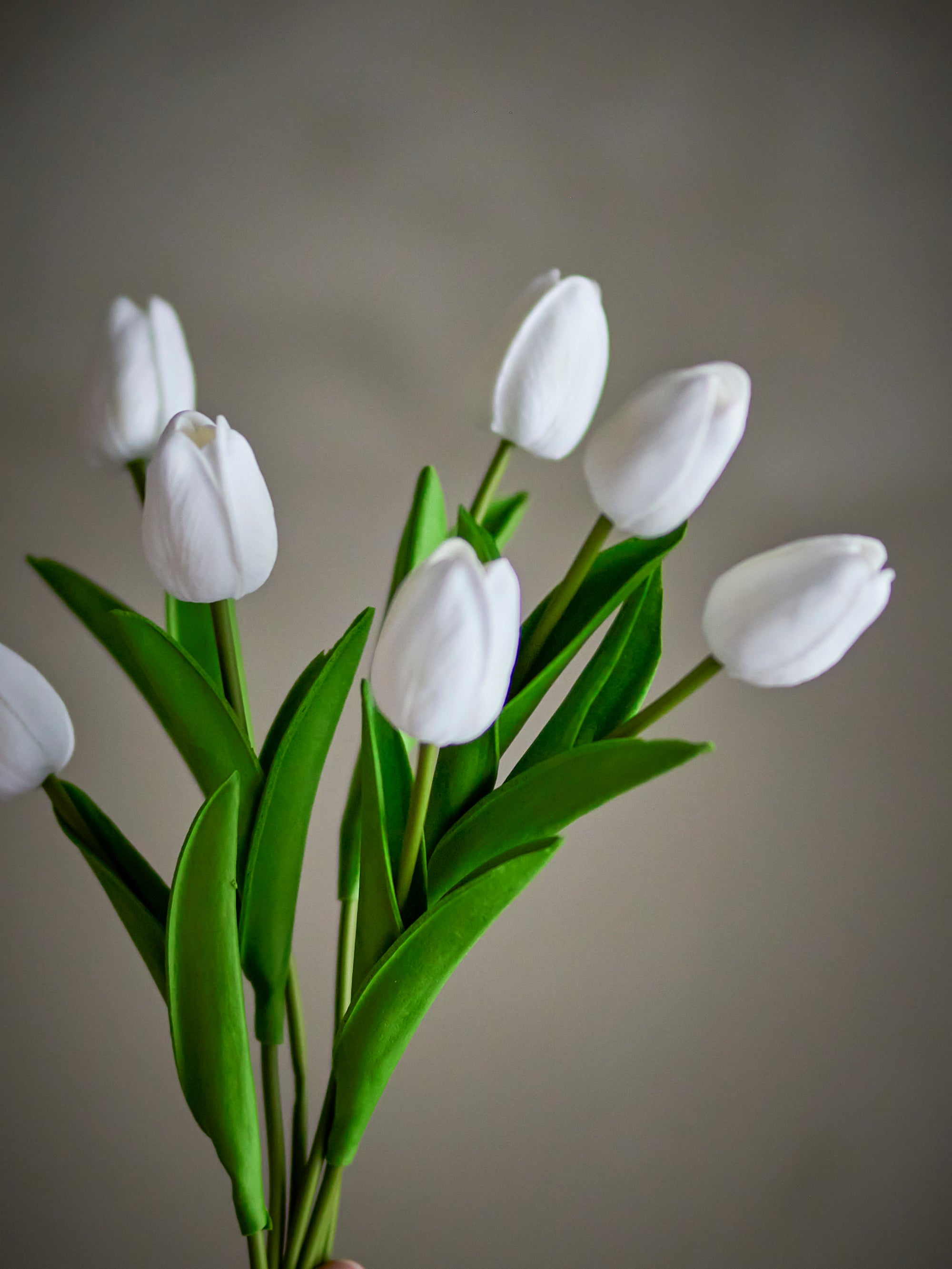 Tulip Bouquet, White, Artificial Flowers