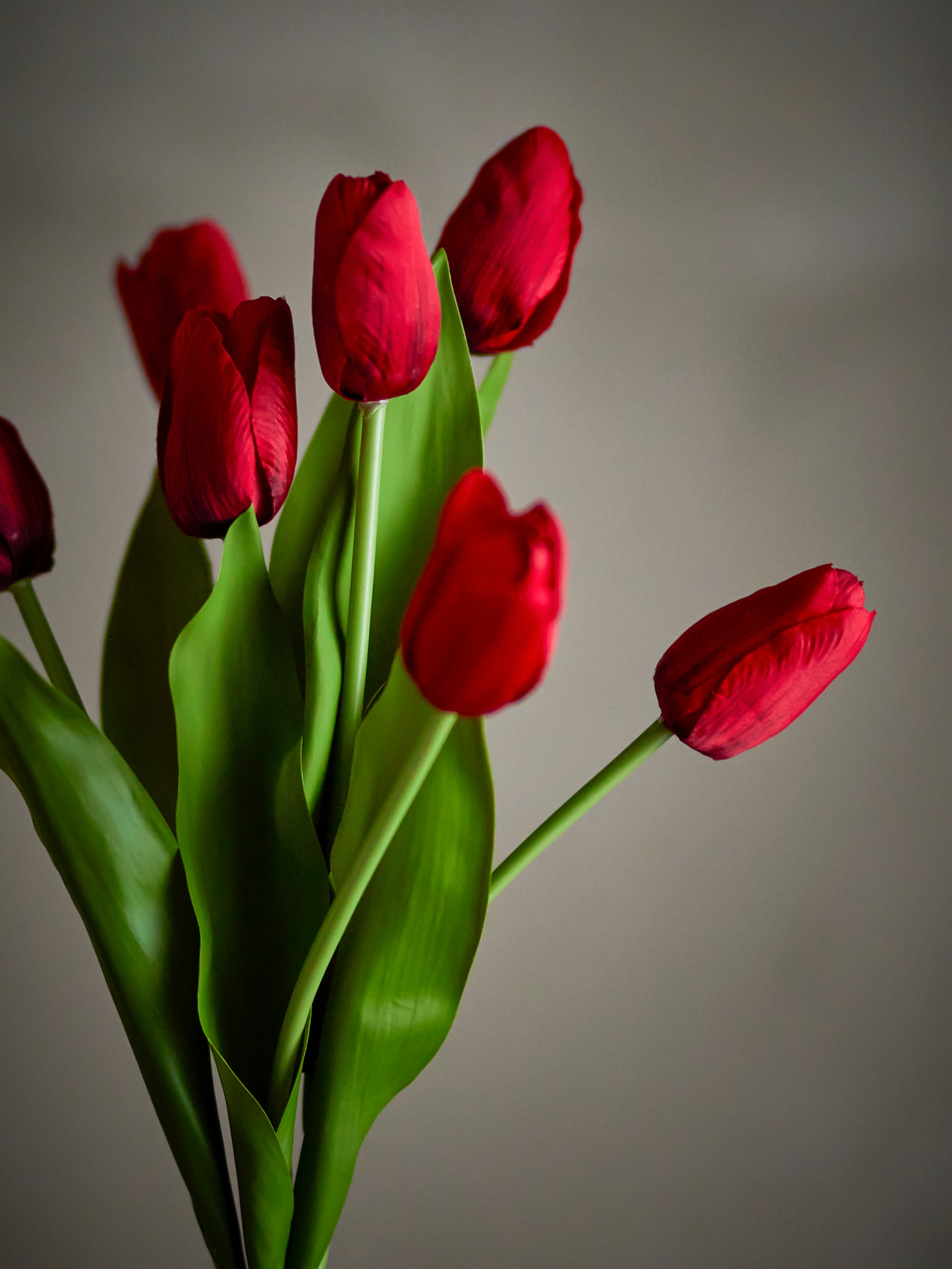 Tulip Bouquet, Red, Artificial Flowers