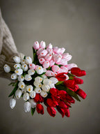 Tulip Bouquet, Red, Artificial Flowers