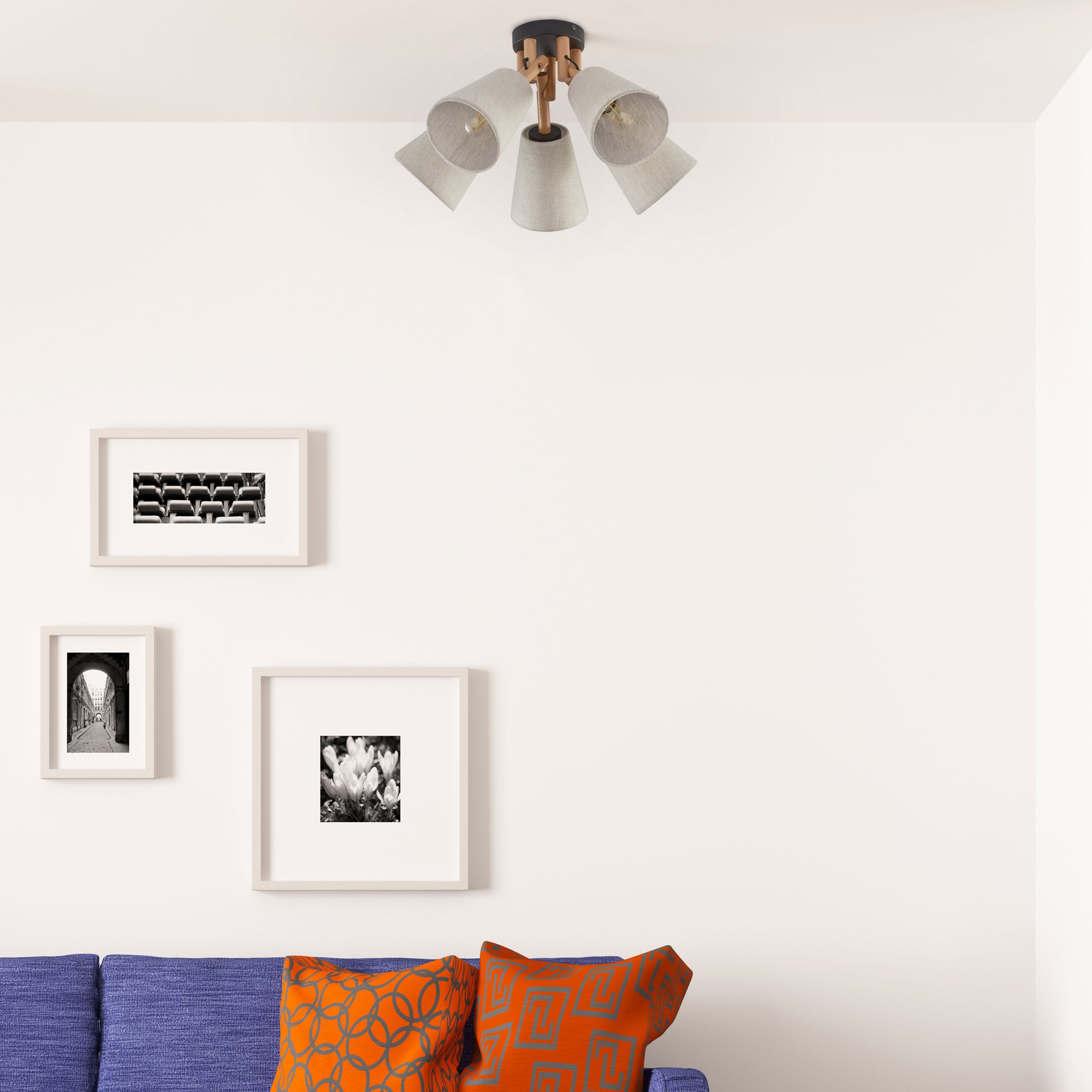 Vaio Sabia Raffia Ceiling Light