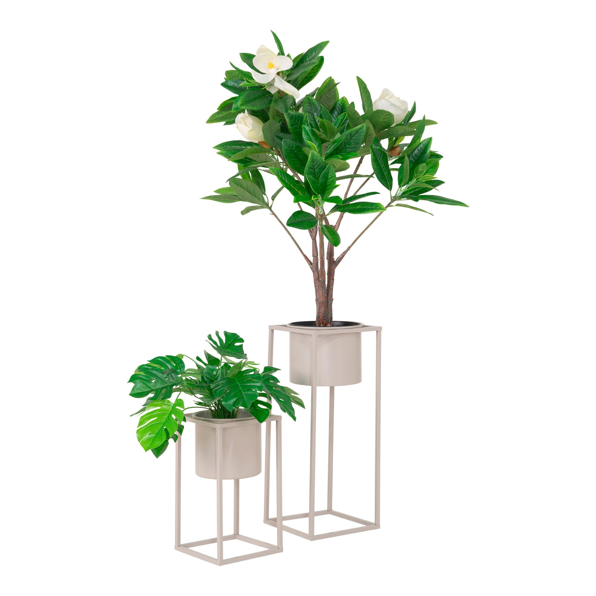 Marla Flowerpots — Beige / Grey