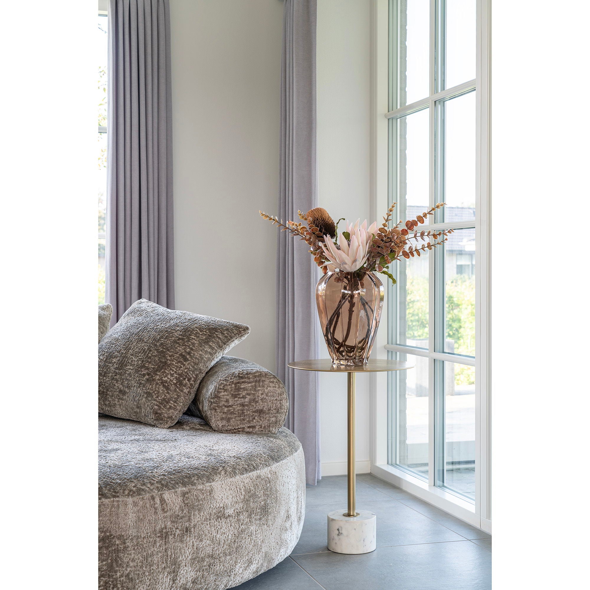 King Protea Bouquet - Artificial flowers, bordeaux mix H:65 cm