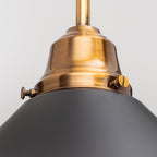 Monel wall sconce brass fitting detail