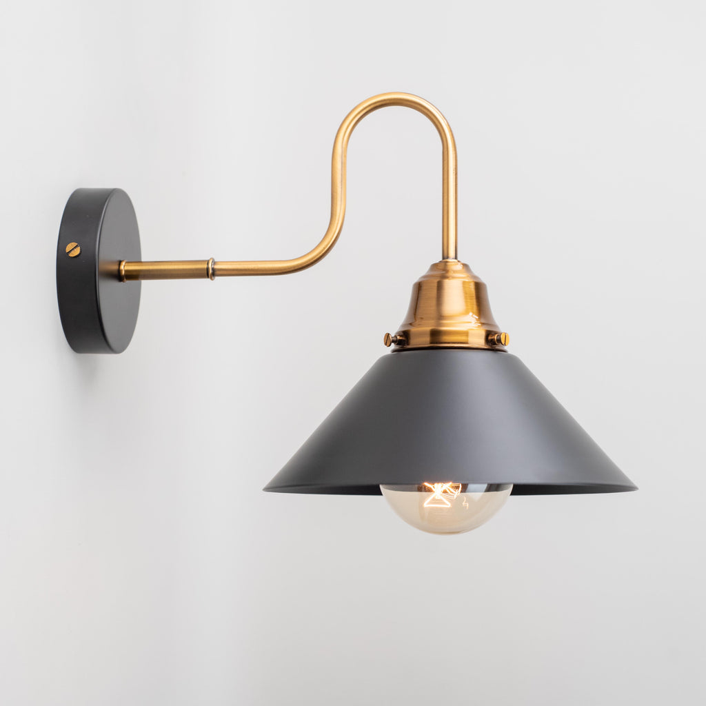 Monel wall sconce