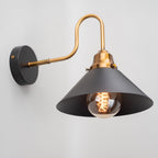 Monel wall sconce