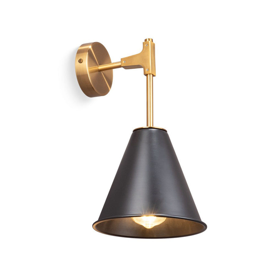 Cone Tee Wall Sconce – Gold & Black