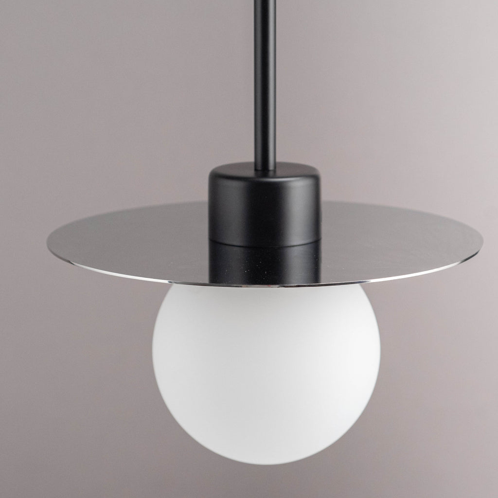 Orbit Mirror pendant light glass globe