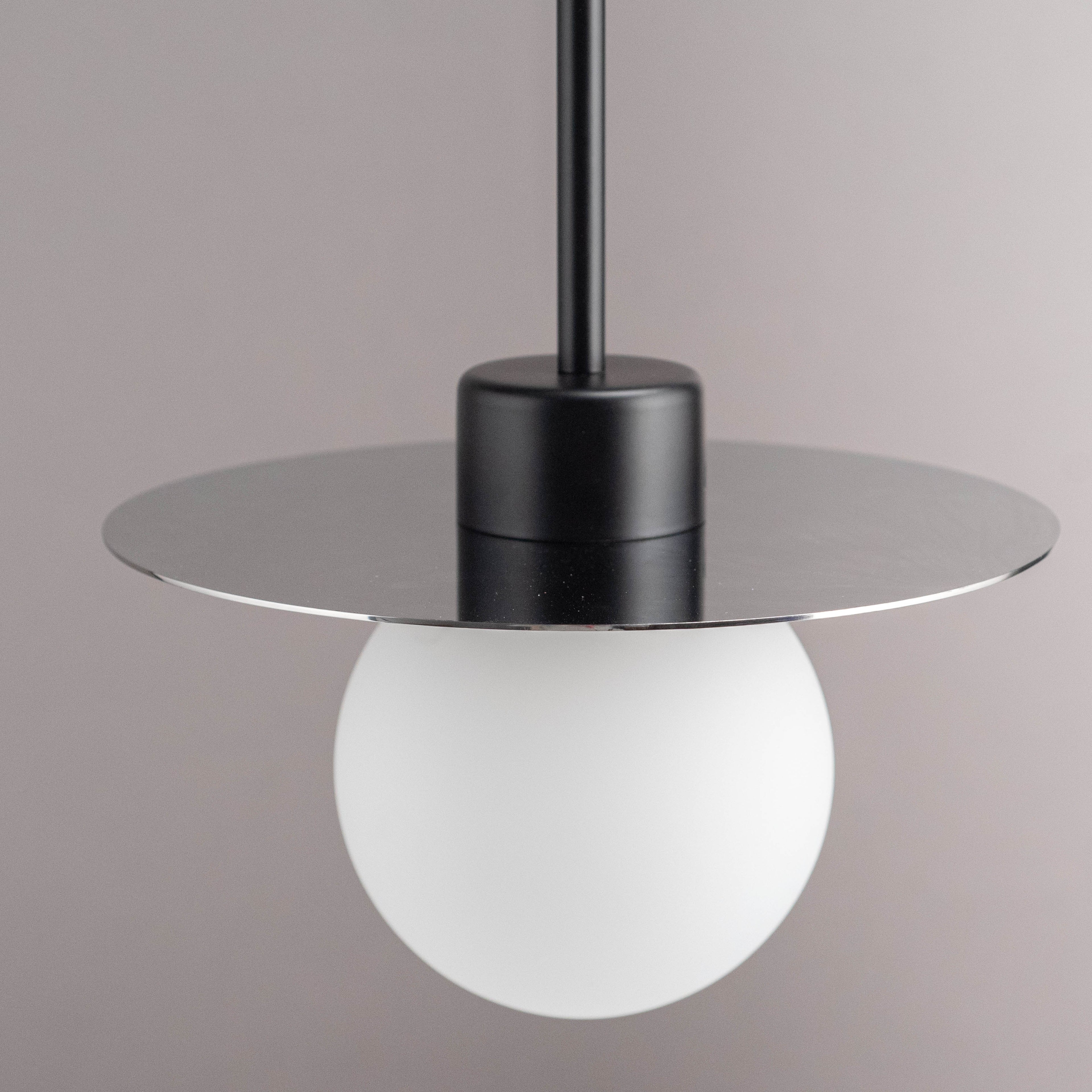 Orbit Mirror pendant light glass globe