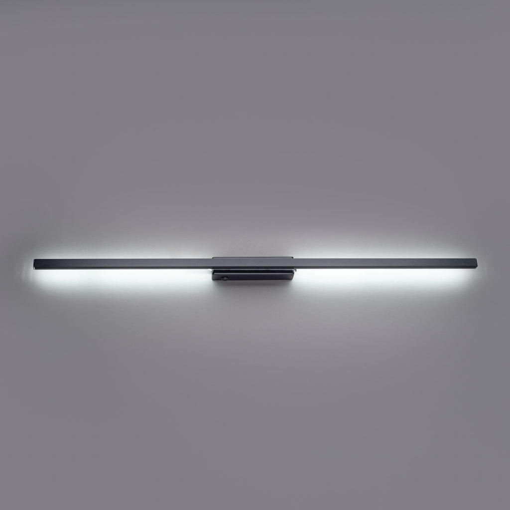 LED Strip wall light lit, front view