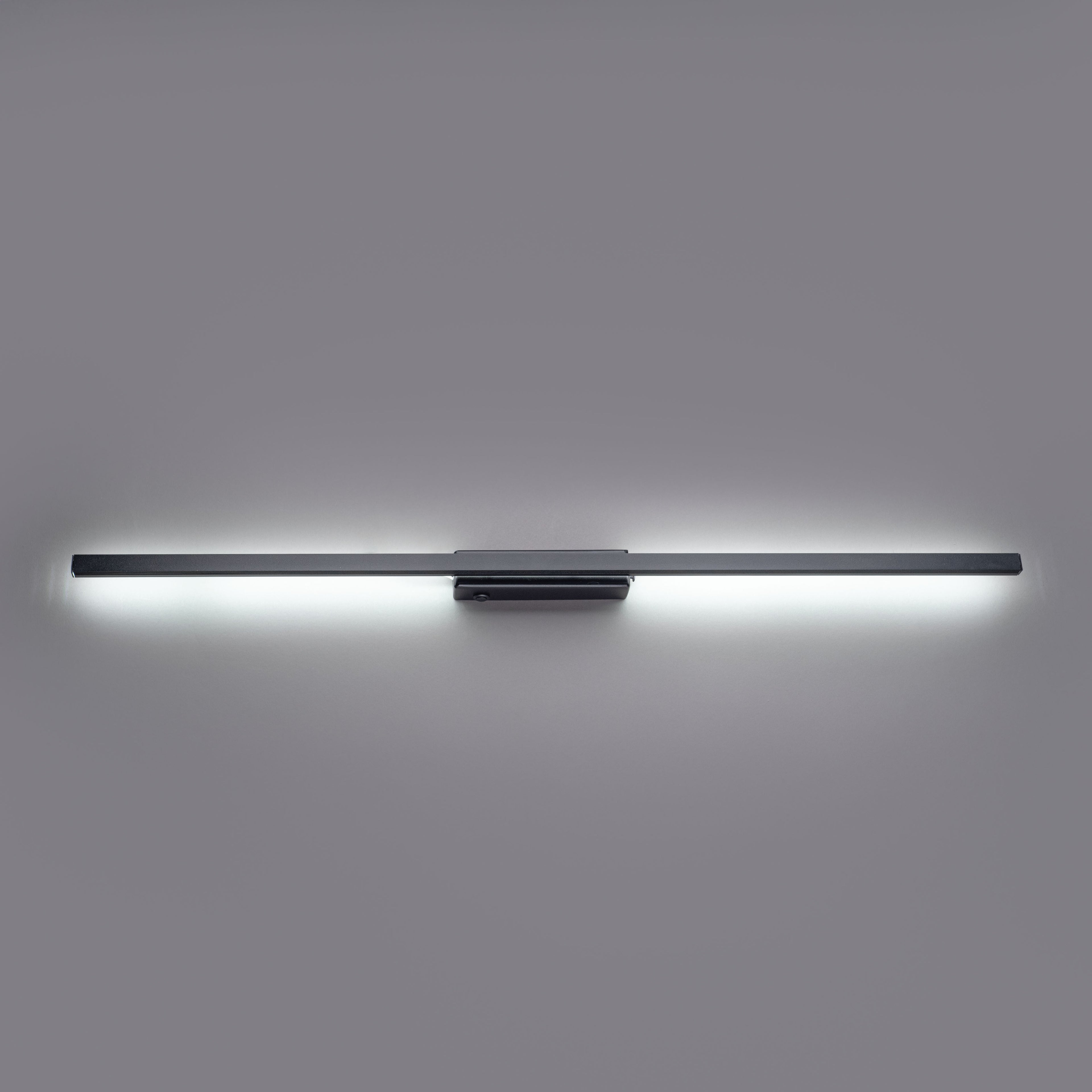 LED Strip wall light lit, front view