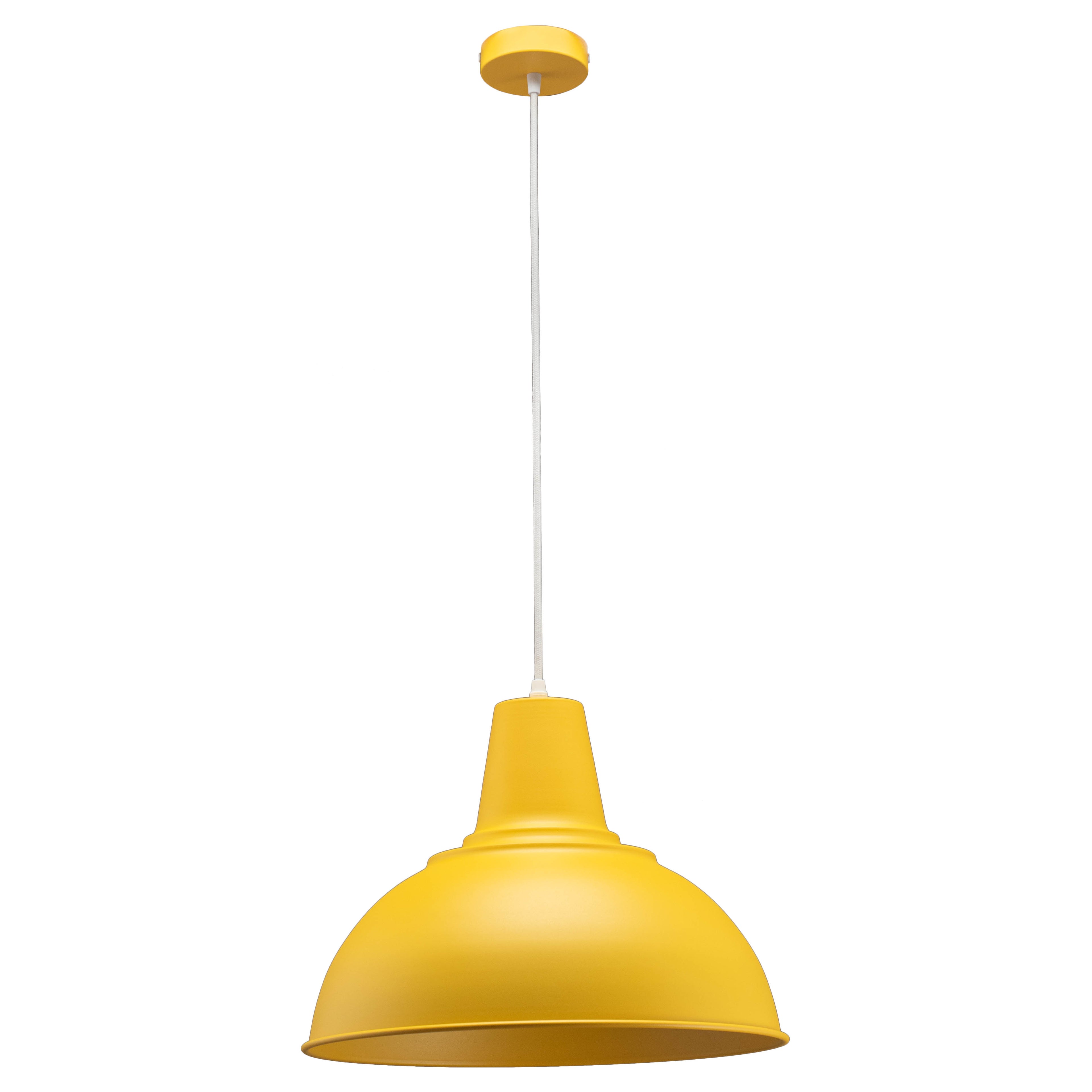 Foundry yellow pendant light detail