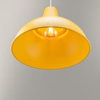 Foundry yellow pendant light side
