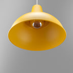 Foundry yellow pendant light hanging