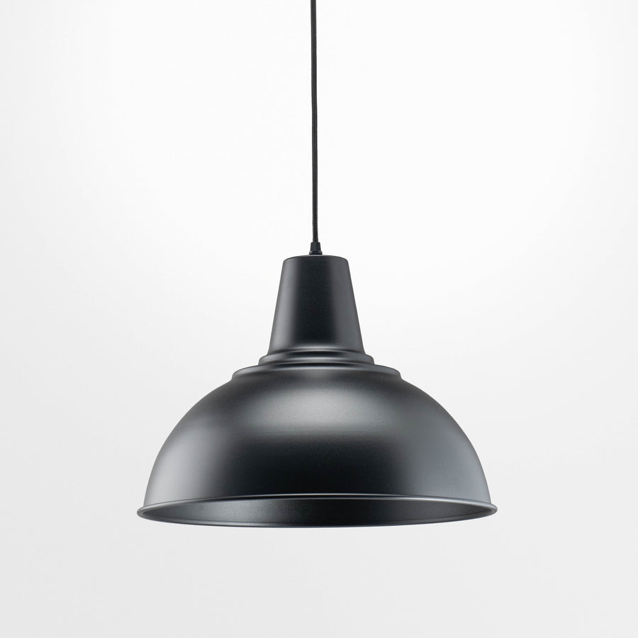 Foundry black pendant light close-up