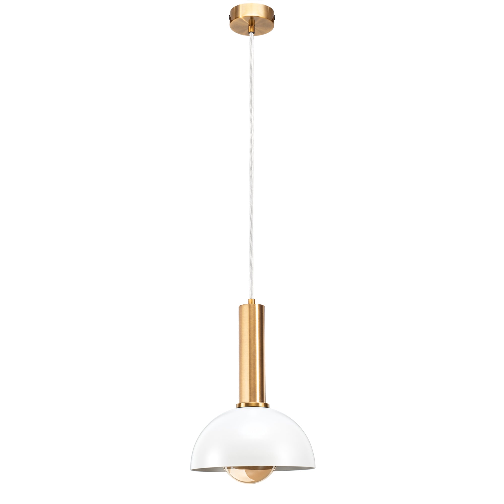 Demilune Pendant Gold/White