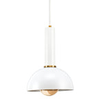 Demilune Pendant White side