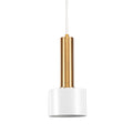 Barrel Pendant Gold/White 2