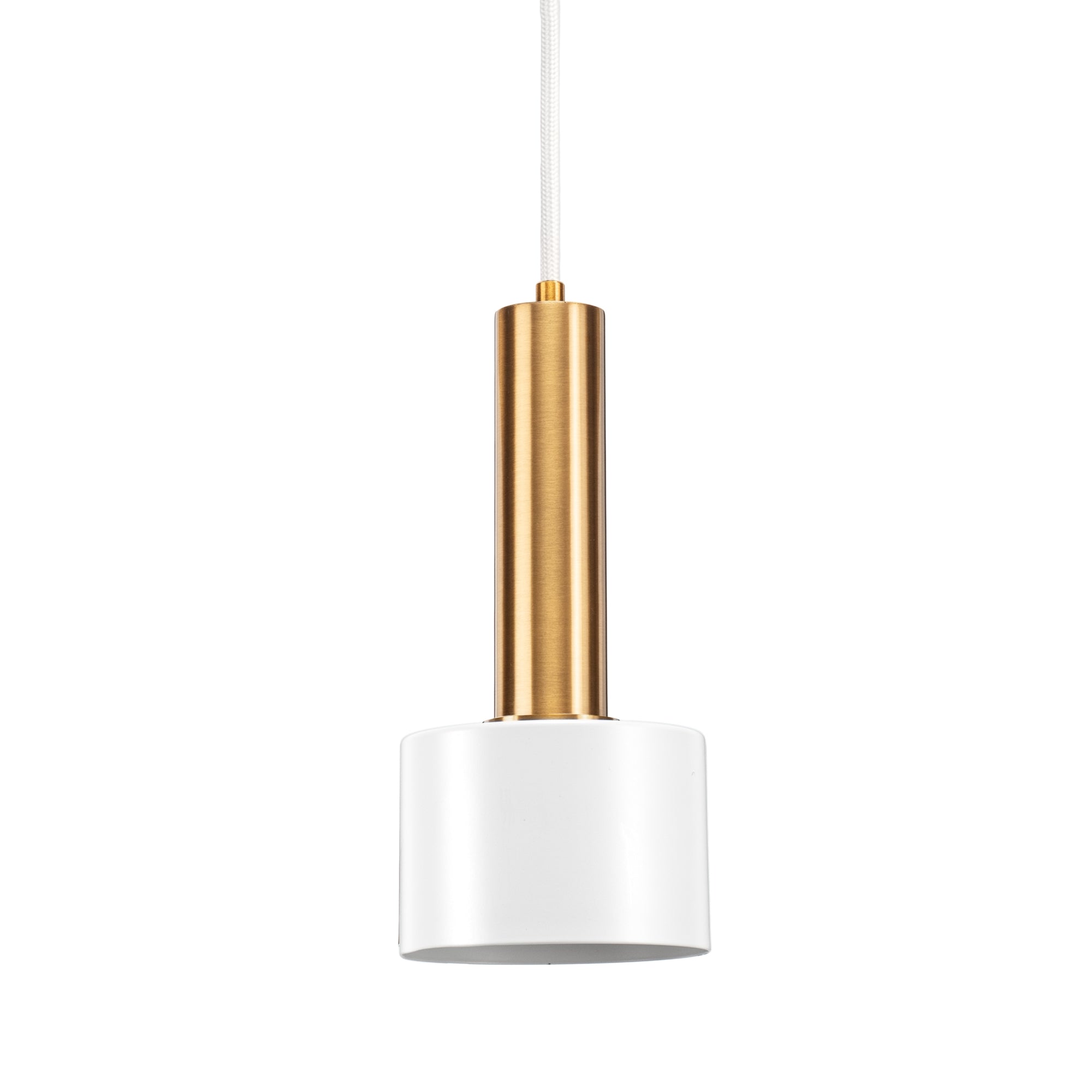 Barrel Pendant Gold/White 2