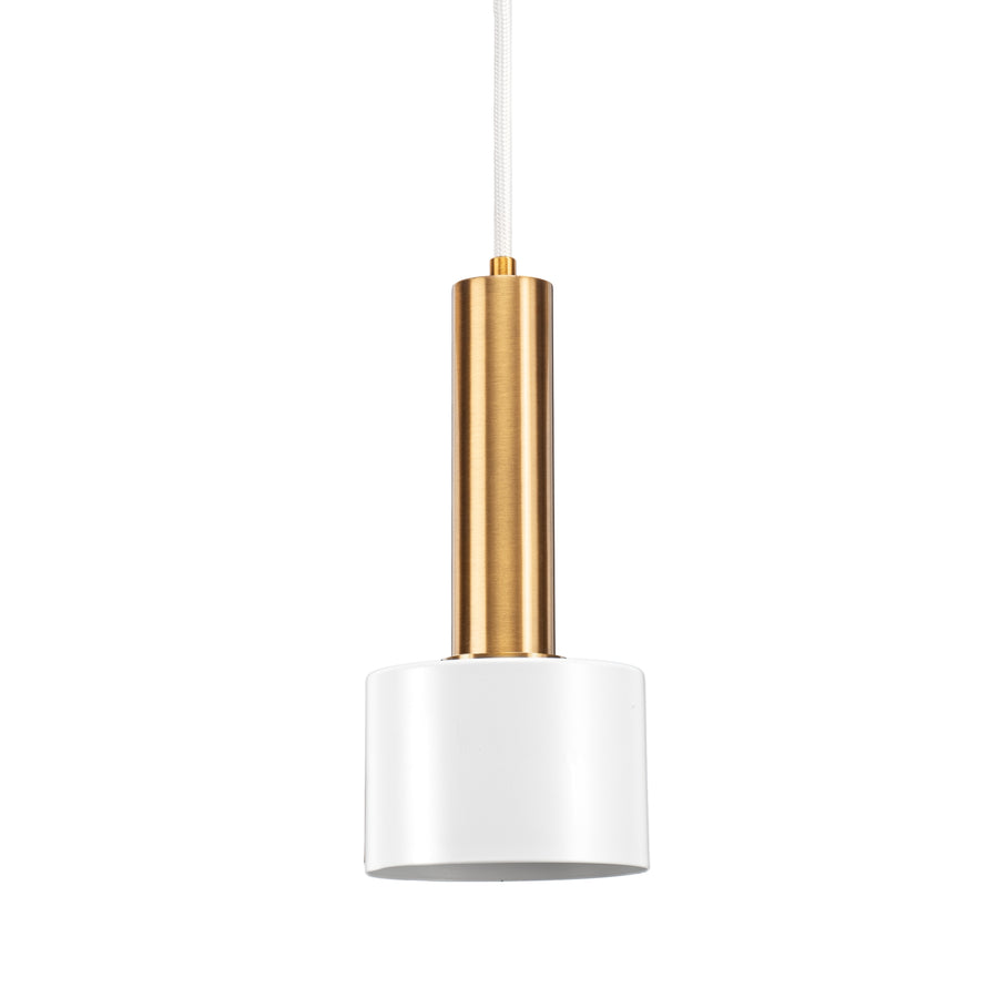 Barrel Pendant Gold/White 2