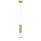 Barrel Pendant Gold/White