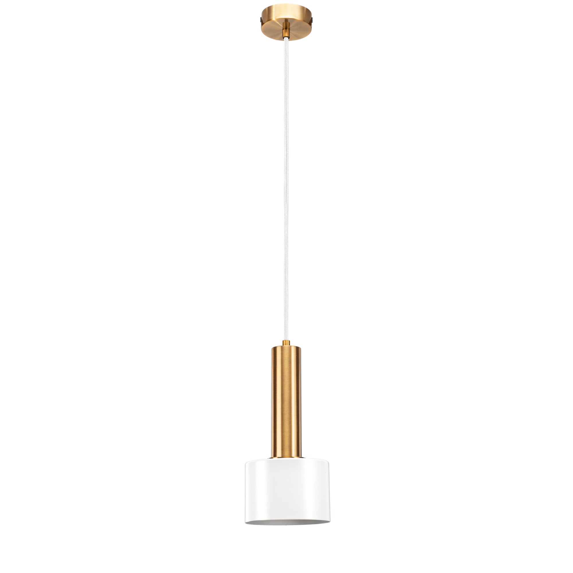 Barrel Pendant Gold/White