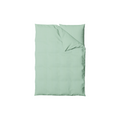 Striped Cotton Satin Duvet Cover Set - Celadon Green