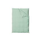 Striped Cotton Satin Duvet Cover Set - Celadon Green