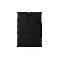 Striped Cotton Satin Duvet Cover Set - Ultra Black