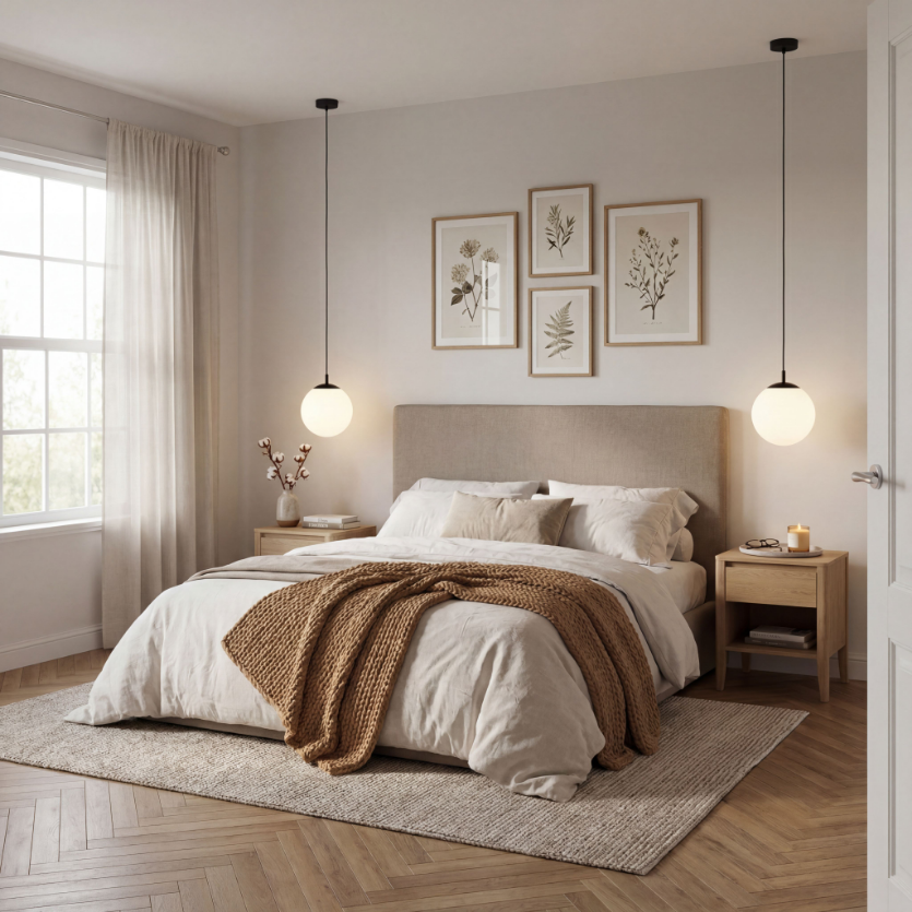 Esme Pendant Light White Glass Globe