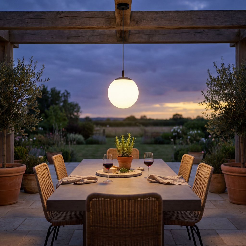 Esme Pendant Light White Glass Globe