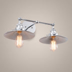 Antique Rustic twin chrome wall sconce, studio catalog view