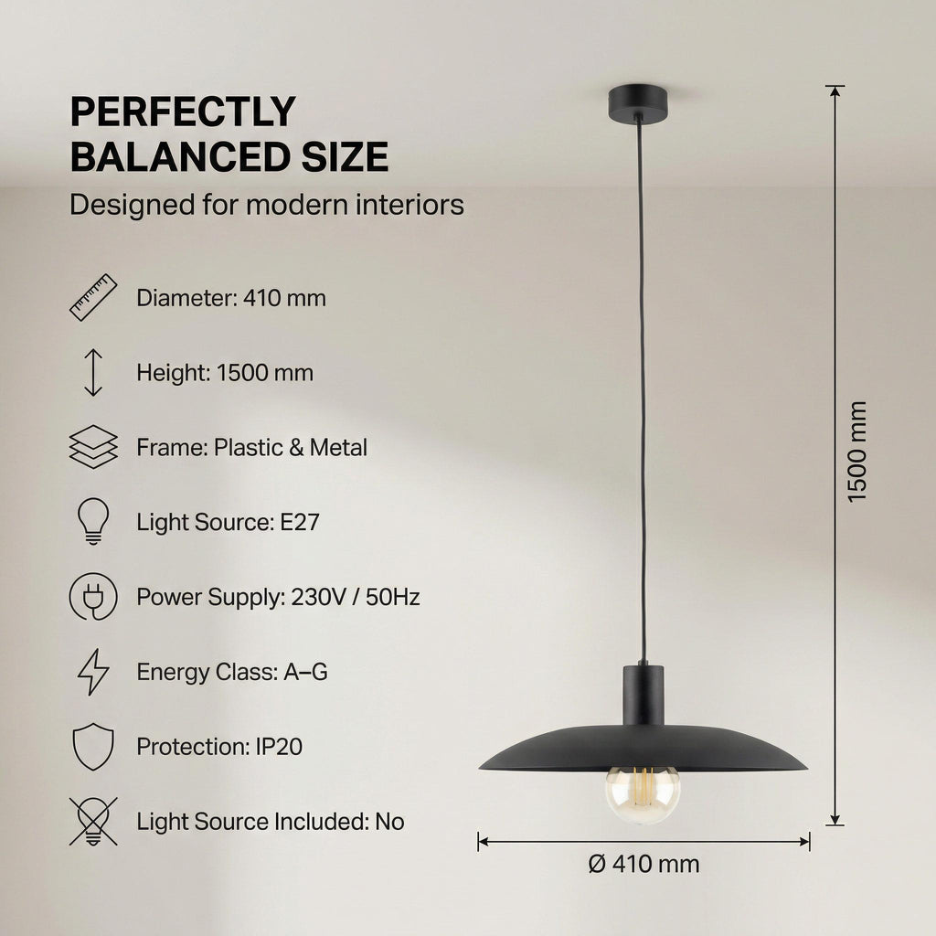 Astra Pendant Light – Brown Dome