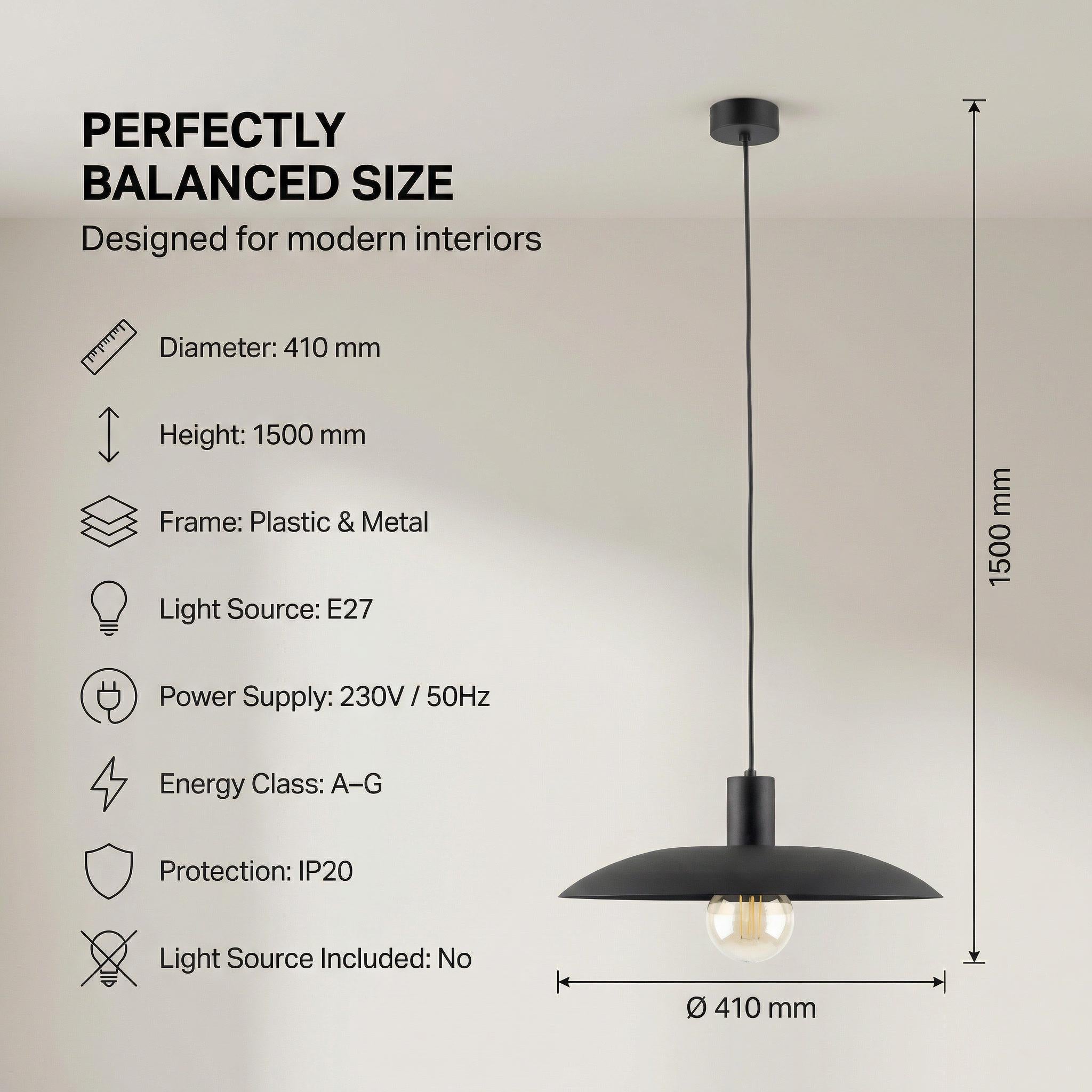 Astra Pendant Light – Brown Dome