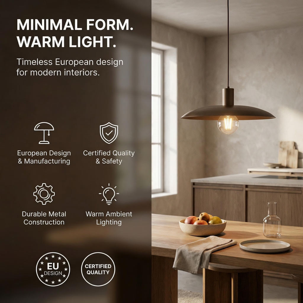 Astra Pendant Light – Brown Dome