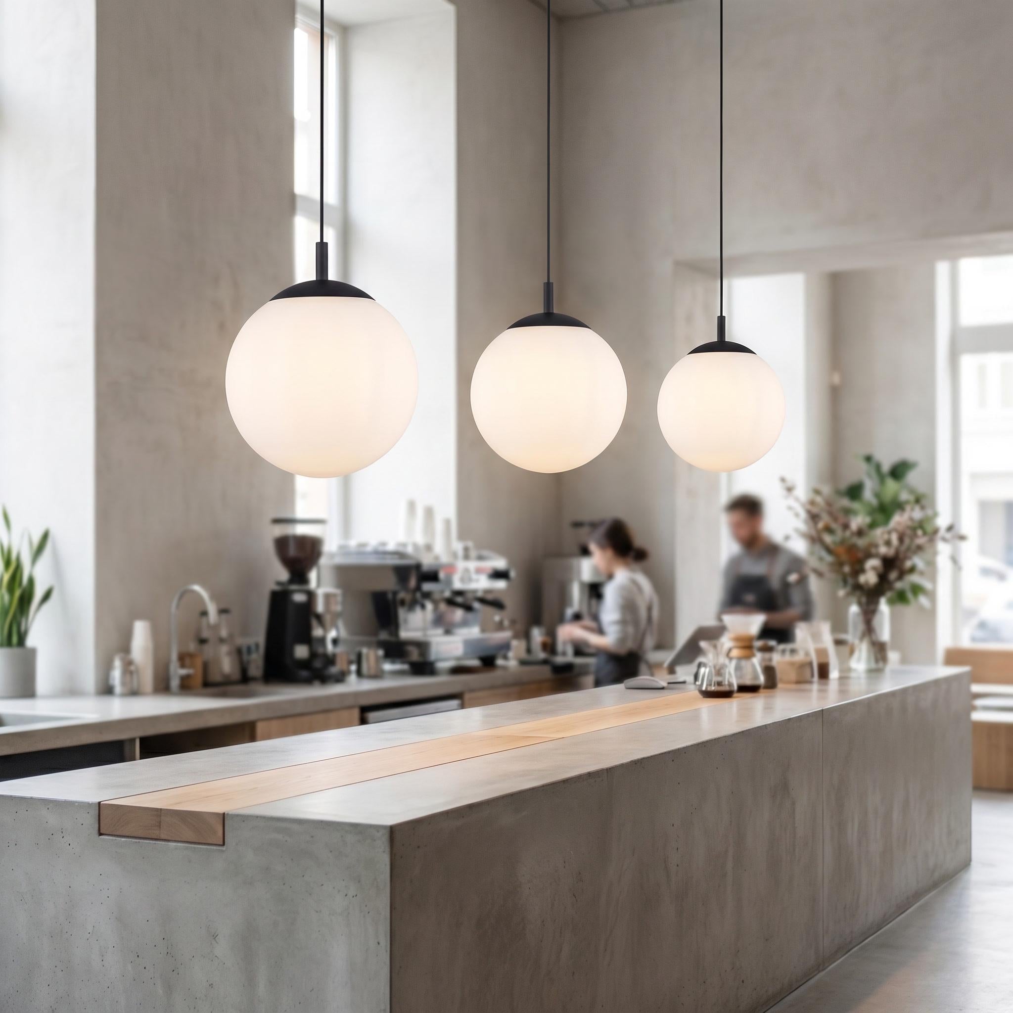 Esme Pendant Light White Glass Globe