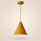 Isoni Scandinavian cone pendant in mustard yellow