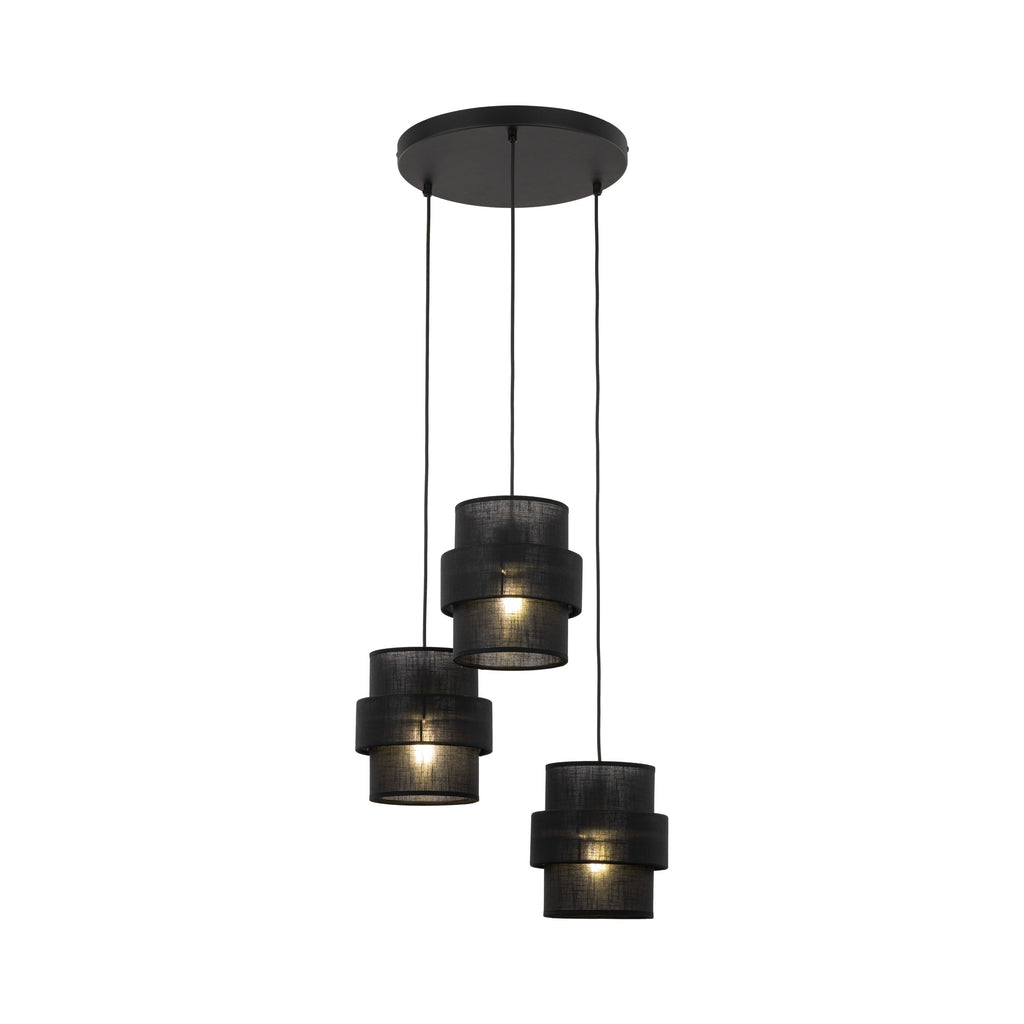 Calisto Rattan Pendant Light – Black